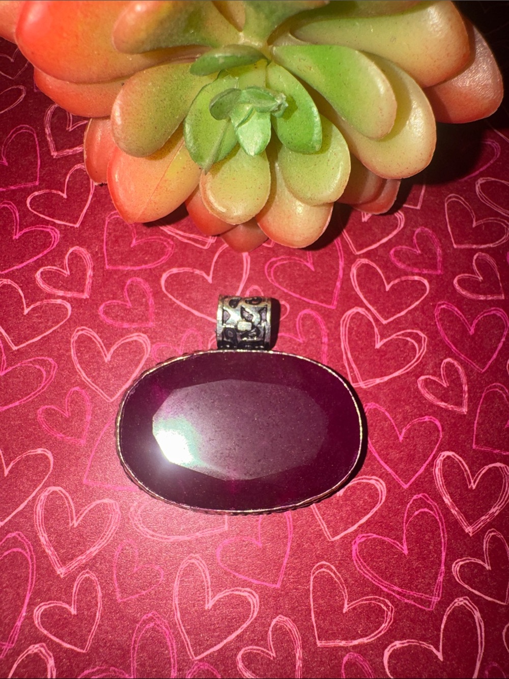 Silver Ruby Pendant
